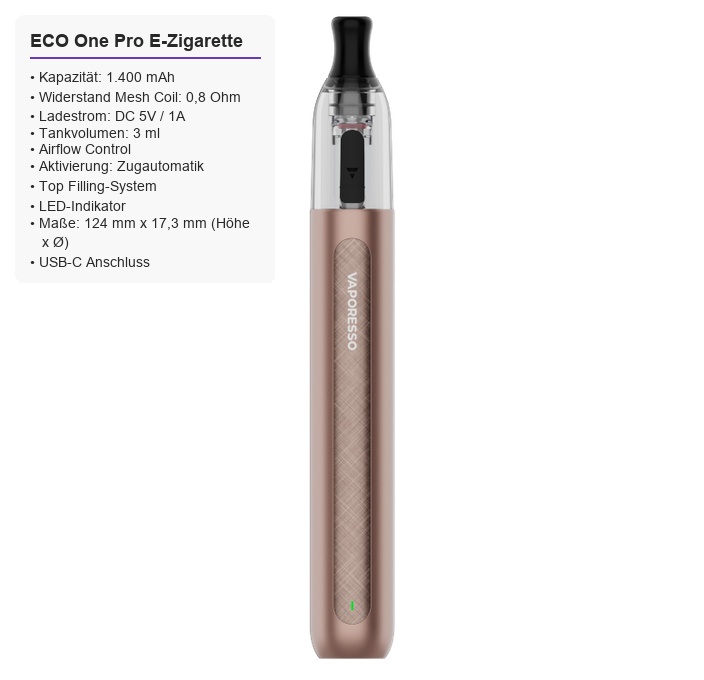 Vaporesso ECO One Pro Kit -1.400 mAh