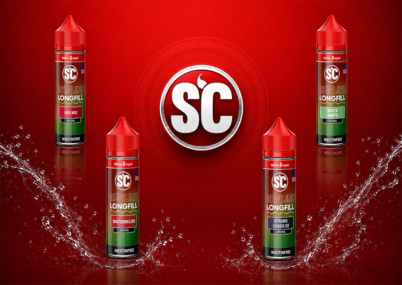 SC Red Line Longfill Aroma Sorten Cassis, White Grape, Watermelon, Red Mix