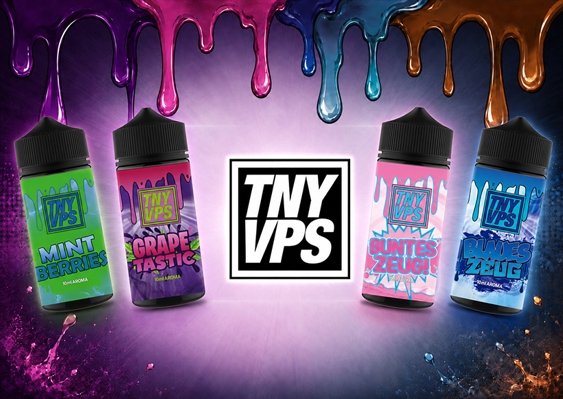 TNYVPS Longfill Aroma Sorten Mint Berries, Grape Tastic und Blaues Zeug