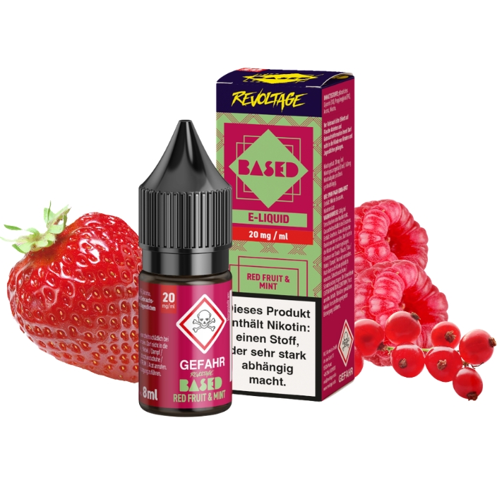 revoltage-based-hybrid-red-fruit-mint-20-mg Revoltage BASED Red Fruit Mint Hybrid Nikotinsalz Liquid - 20 mg