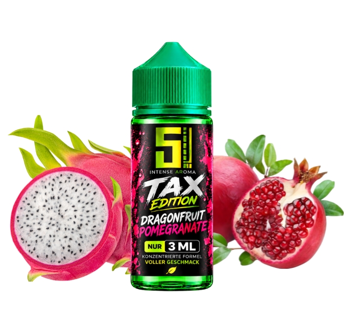 5el-tax-edition-dragonfruit-pomegranate-longfill-aroma-3-ml 5EL Dragonfruit Pomegranate TAX EDITION Longfill Aroma 3 ml Flasche mit Drachenfrucht und Granatapfel