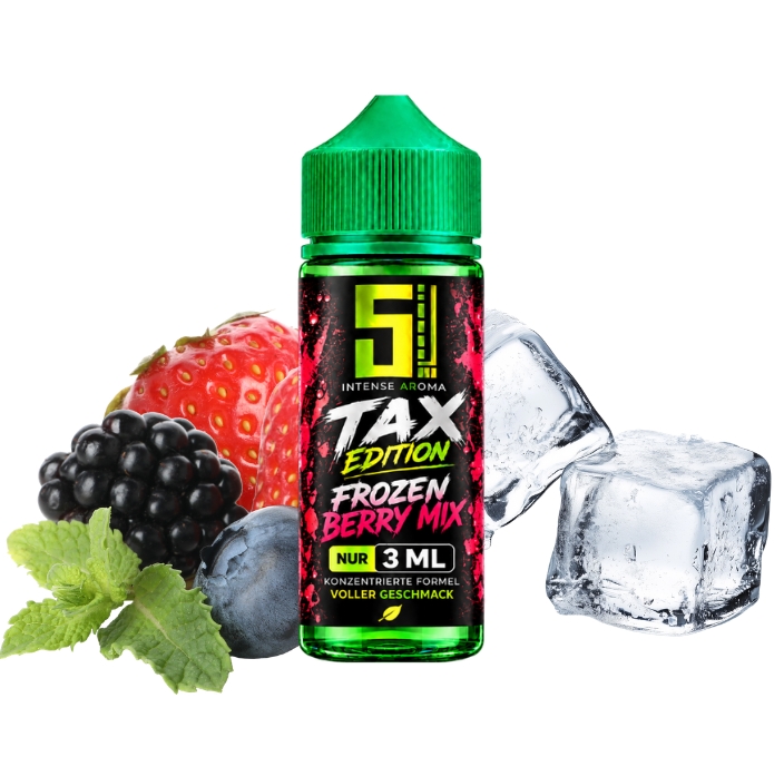 5el-tax-edition-frozen-berry-mix-longfill-aroma-3-ml 5EL Frozen Berry Mix TAX EDITION Longfill Aroma 3 ml Flasche mit Erdbeere, Brombeere, Heidelbeere und Eiswürfeln