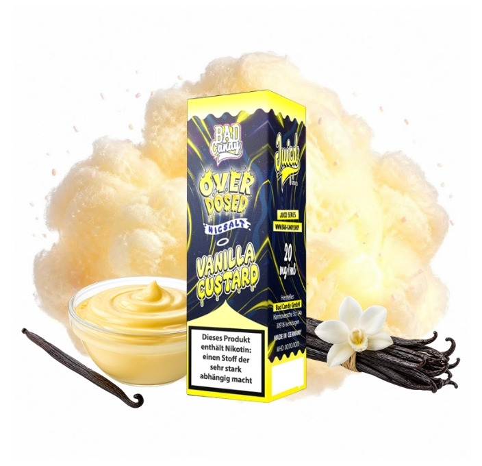 bad-candy-juicd-overdosed-vanilla-custard-nikotinsalz-liquid-20-mg Bad Candy Juicd Overdosed Vanilla Custard Nikotinsalz Liquid 20 mg/ml