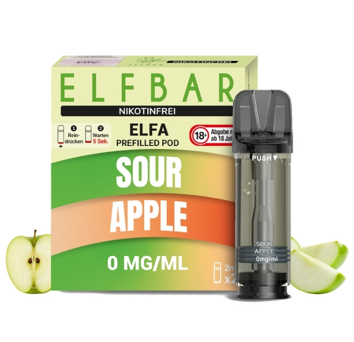 elfbar-elfa-pod-sour-apple Elfa Pods Sour Apple