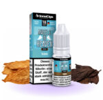 InnoCigs Angels in Heaven Liquid, 10 ml Flasche zwischen Tabakblättern