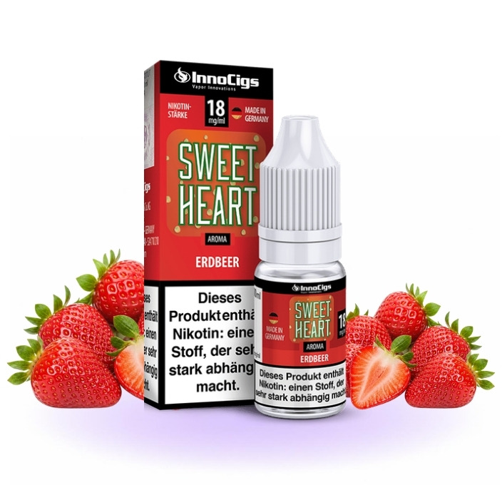 innocigs-sweetheart-liquid-10-ml Flasche InnoCigs Sweetheart Liquid mit Erdbeeren