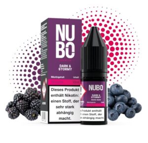 Beeren rund um das NUBO Dark & Stormy Nikotinsalz Liquid in der Variante 10 mg/ml