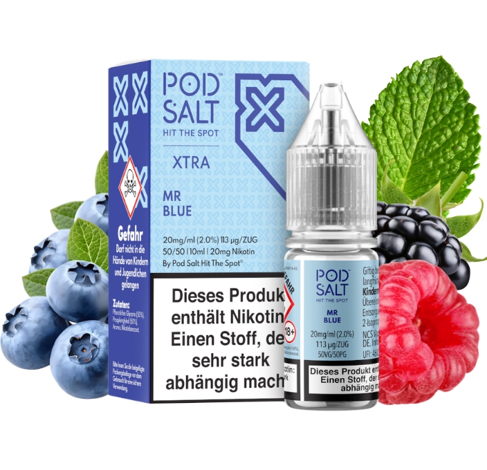 pod-salt-xtra-mr-blue-20mg Pod Salt XTRA Mr Blue - 20 mg