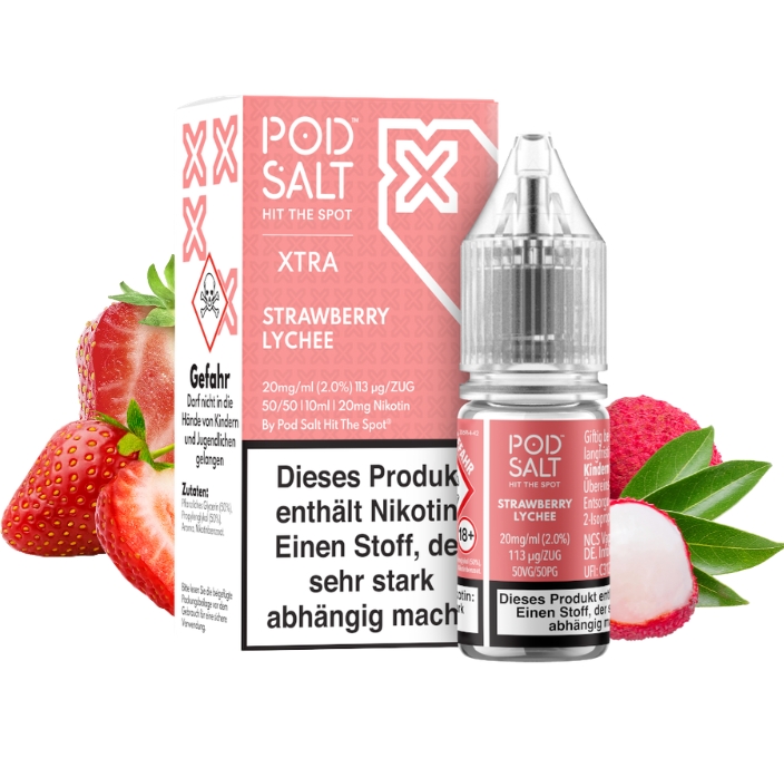 pod-salt-xtra-strawberry-lychee-20mg Pod Salt XTRA Strawberry Lychee - 20 mg