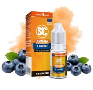 SC Blaubeere Aroma 10 ml Flasche mit Blaubeeren