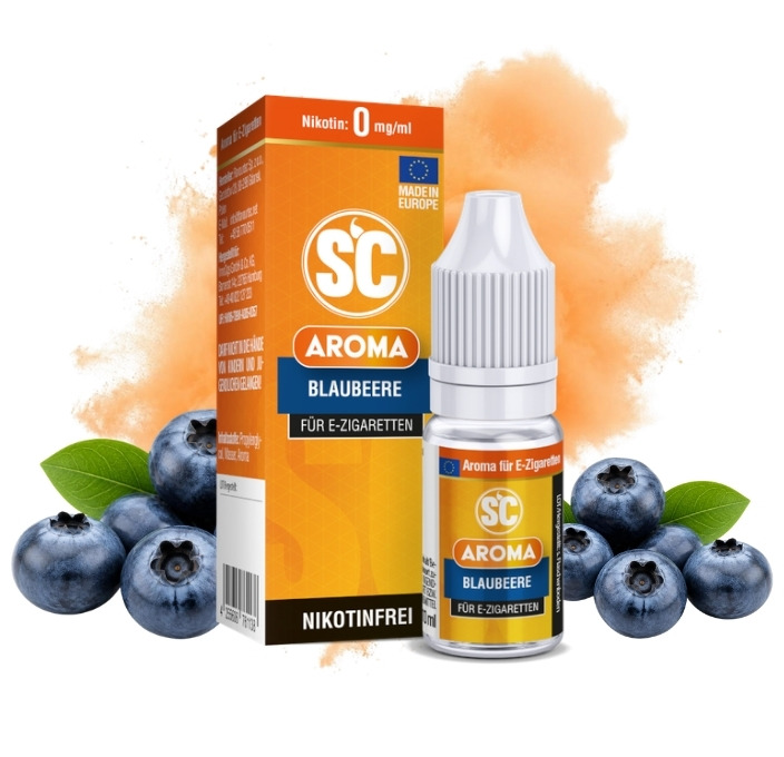 sc-blaubeere-aroma-10-ml SC Blaubeere Aroma 10 ml Flasche mit Blaubeeren
