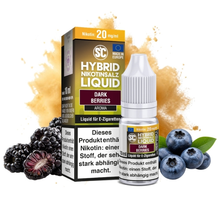 sc-hybrid-dark-berries-nikotinsalz-liquid-10-ml SC Hybrid Dark Berries Nikotinsalz Liquid 10 ml Flasche mit dunklen Beeren
