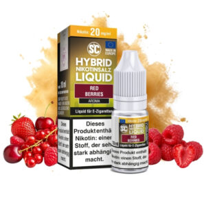 SC Hybrid Red Berries Nikotinsalz Liquid 10 ml Flasche mit roten Beeren