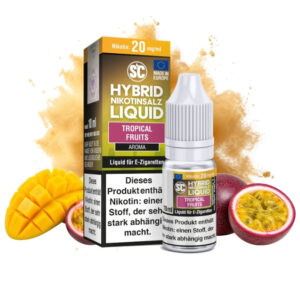 SC Hybrid Tropical Fruits Nikotinsalz Liquid 10 ml Flasche mit tropischen Früchten