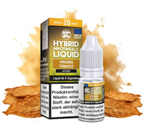 SC Hybrid Virginia Tobacco Nikotinsalz Liquid 10 ml Flasche mit hellen Tabakblättern