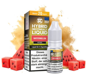 SC Hybrid Watermelon Nikotinsalz Liquid 10 ml Flasche mit Wassermelonen