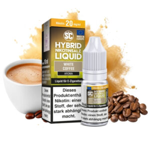 SC Hybrid White Coffee Nikotinsalz Liquid 10 ml Flasche mit Kaffee und Sahne