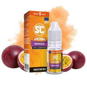 SC Maracuja Aroma 10 ml Flasche mit Maracujas
