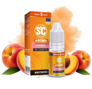 SC Pfirsich Aroma 10 ml Flasche mit Pfirsichen
