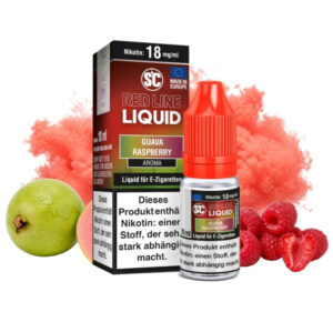 SC Red Line Guava Raspberry Liquid 10 ml, 18 mg/ml, Flasche mit Guaven, Himbeeren und Eis