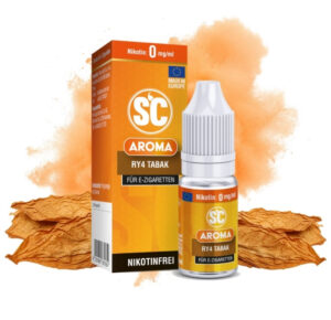 SC RY4 Tabak Aroma 10 ml Flasche mit Tabakblättern und Akazienblüten