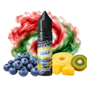 Flasche Twelve Monkeys Mira Longfill 10 ml mit Blaubeere, Kiwi und Ananas