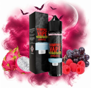 Vampire Vape Overdosed Dragonfruit Raspberry Grape Longfill 10 ml Box und Flasche mit Drachenfrucht, Himbeeren und Trauben
