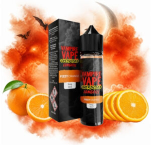 Vampire Vape Overdosed Fizzy Orange Longfill 10 ml Box und Flasche mit Orangen und Orangenscheiben