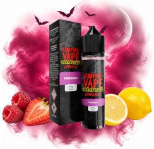Vampire Vape Overdosed Pinkman Longfill 10 ml Box und Flasche mit roten Beeren und Zitronen