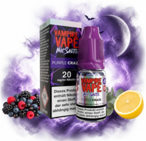 Vampire Vape Purple Craze Nikotinsalz Liquid 20 mg/ml 10 ml Flasche mit Waldbeeren, Zitrone und Eukalyptus
